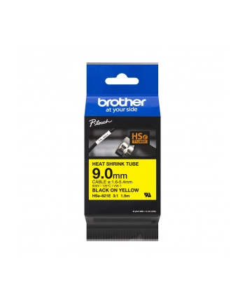 BROTHER Heat Shrink Tube Black on Yellow 9.0mm nr 1