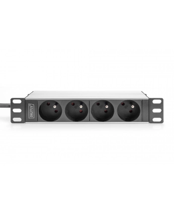 DIGITUS Listwa zasilająca aluminiowa 1U PDU 254 mm 10inch rack mount 4x CEE 7/5 16A 4000W 250VAC 50/60Hz nr 1