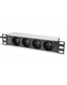 DIGITUS Listwa zasilająca aluminiowa 1U PDU 254 mm 10inch rack mount 4x CEE 7/5 16A 4000W 250VAC 50/60Hz - nr 4