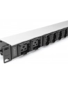 DIGITUS Listwa zasilająca aluminiowa 10 gniazd przewód zasilający 2m wtyczka IEC C20 8x C13 2x C19 16A 230VAC 50/60Hz - nr 10