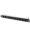 DIGITUS Listwa zasilająca aluminiowa 10 gniazd przewód zasilający 2m wtyczka IEC C20 8x C13 2x C19 16A 230VAC 50/60Hz - nr 15