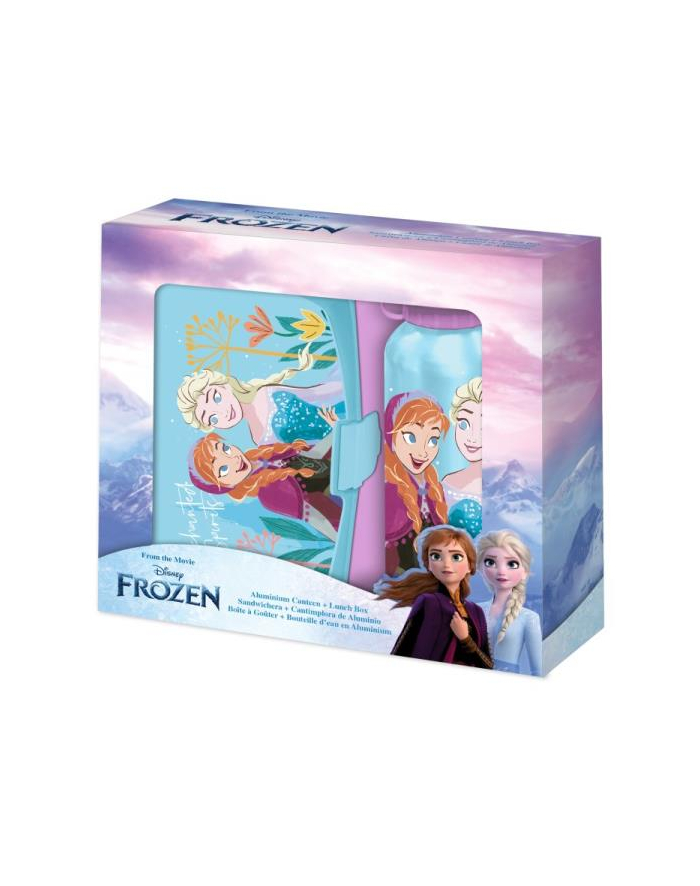 Zestaw Bidon aluminiowy + śniadaniówka Kraina Lodu. Frozen FR50009 Kids Euroswan główny