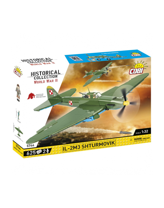 COBI 5744 Historical Collection WWII IL-2M3 Shturmovik 625 klocków główny