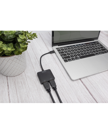 DIGITUS USB-C - 2x HDMI MST Video Splitter DP 1.4 HDMI 2.0 4K/60Hz