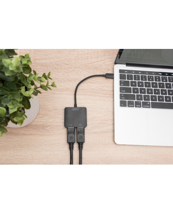 DIGITUS USB-C - 2x DP MST Video Splitter DP 1.4 4K/60Hz