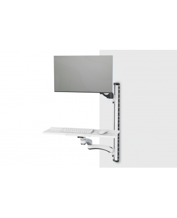 DIGITUS Workstation Monitor Keyboard Mouse Wall Mount 32inch 8kg VESA 75x75/100x100 Kolor: BIAŁY/Kolor: CZARNY