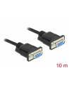 D-ELOCK Serial Cable RS-232 D-Sub 9 female to female null modem with narrow plug housing - CTS / RTS auto control - 10m - nr 1
