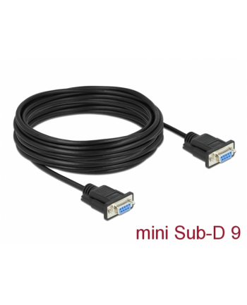 D-ELOCK Serial Cable RS-232 D-Sub 9 female to female null modem with narrow plug housing - CTS / RTS auto control - 10m