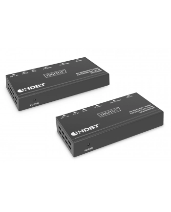 DIGITUS 4K HDBaseT Extender Set 70m PoC RS232 IR Kolor: CZARNY