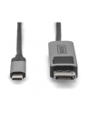 DIGITUS 8K 30Hz. USB Type C to DP adapter cable HBR3 Alu Housing Black 3m - nr 20