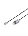 DIGITUS 8K 30Hz. USB Type C to DP adapter cable HBR3 Alu Housing Black 3m - nr 25