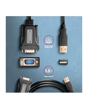 axagon ADS-1PQN Adapter USB 2.0 > RS-232 Port szeregowy, 1,5m kabel, chip FTDI nr 2