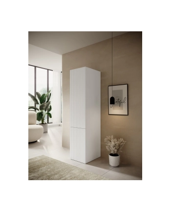 cama meble Szafa PAFOS 1D 45x55,5x198,5 biały mat nr 2