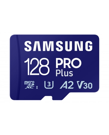 SAMSUNG PRO Plus microSD 128GB Up to 180MB/s Read and 130MB/s Write speed with Class 10 4K UHD incl. Card reader 2023 nr 1