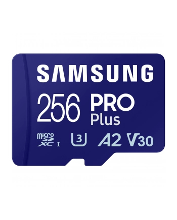 SAMSUNG PRO Plus microSD 256GB Up to 180MB/s Read and 130MB/s Write speed with Class 10 4K UHD incl. Card reader 2023 nr 2