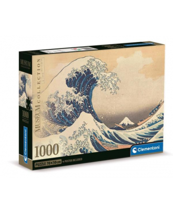 Clementoni Puzzle 1000el Compact Museum Hokusai: La Grande Onda. Wielka fala w Kanagawie 39707