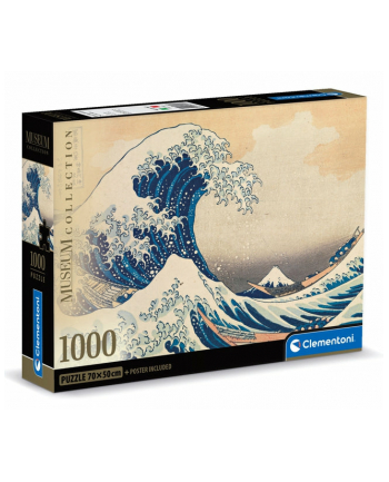 Clementoni Puzzle 1000el Compact Museum Hokusai: La Grande Onda. Wielka fala w Kanagawie 39707 nr 1