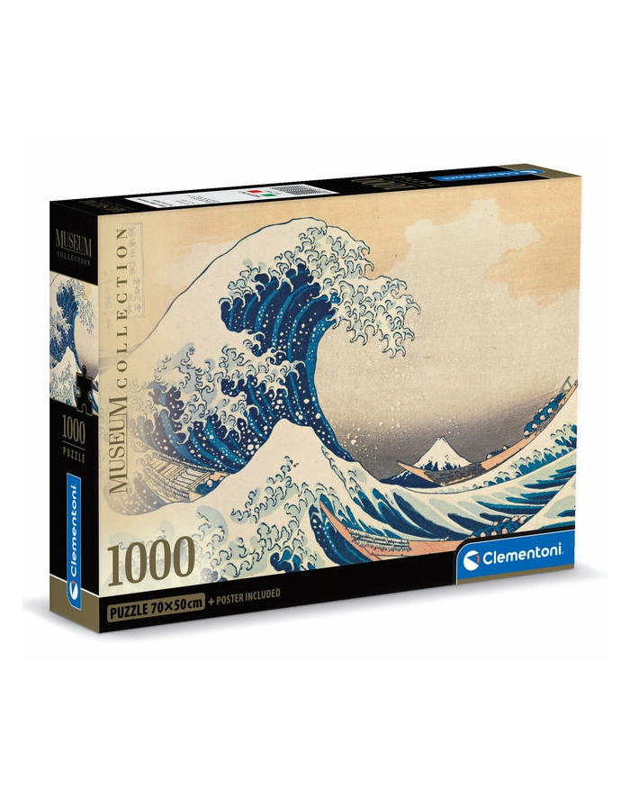 Clementoni Puzzle 1000el Compact Museum Hokusai: La Grande Onda. Wielka fala w Kanagawie 39707 główny