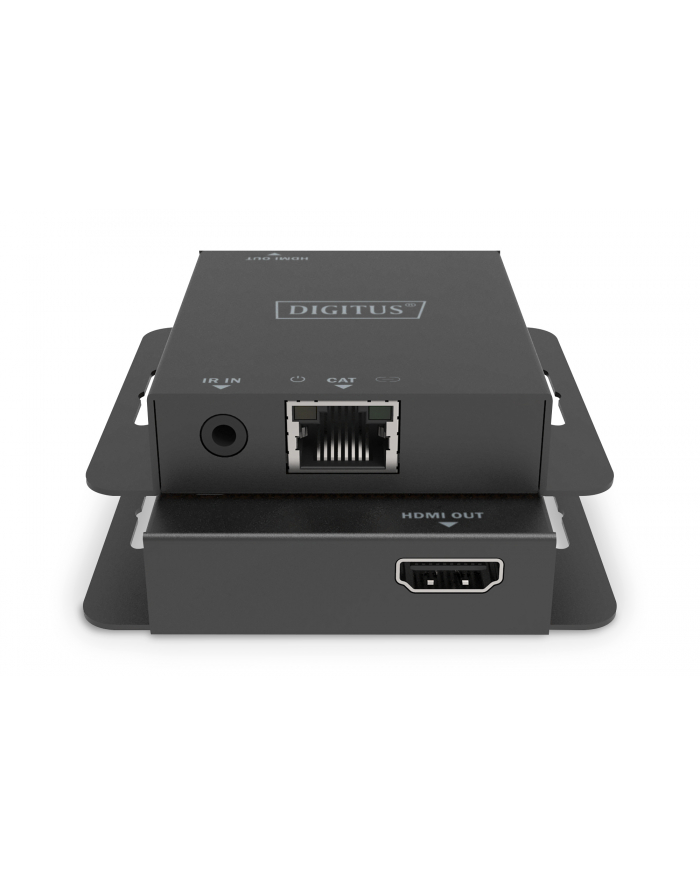digitus Przedłużacz/Extender HDMI 4K 30Hz 70m po skrętce Cat.5e/6/7/8 HDCP 1.4 EDID IR PoC, zestaw główny