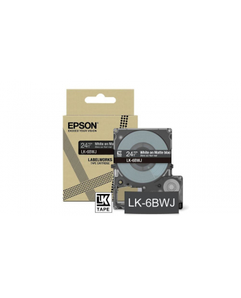 EPSON Matte Tape Black/White 24mm 8m LK-6BWJ