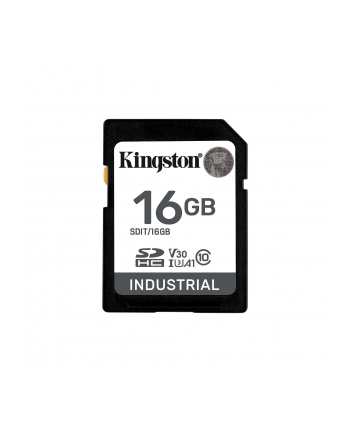 KINGSTON 16GB SDHC Industrial -40C to 85C C10 UHS-I U3 V30 A1 pSLC