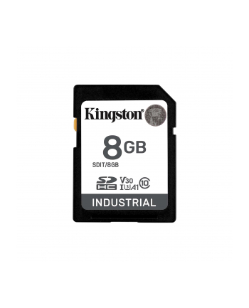 KINGSTON 8GB SDHC Industrial -40C to 85C C10 UHS-I U3 V30 A1 pSLC