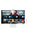 samsung Monitor 32 cale LS32CM801UUXDU VA 3840x2160 UHD 16:9 1xHDMI 1xUSB-C (65W) 2xUSB 2.0 4ms(GTG) WiFi/BT HAS+PIVOT Webcam głośniki płaski biały SMART 2 la - nr 1