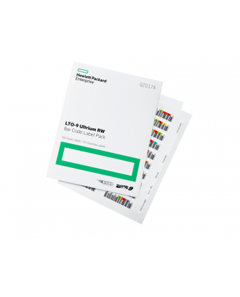 hewlett packard enterprise Pakiet etykiet z kodami kreskowymi HPE LTO-9 Ultrium RW Q2017A