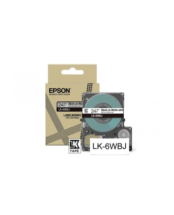 EPSON Matte Tape White/Black 24mm 8m LK-6WBJ nr 1