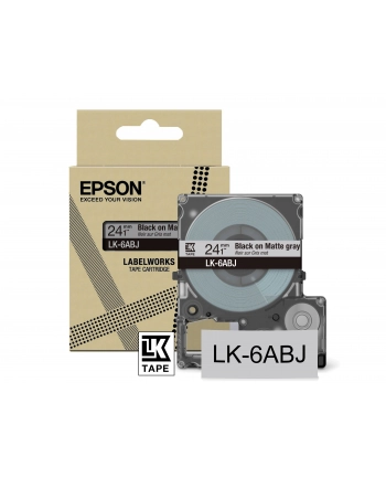 EPSON Matte Tape Grey/Black 24mm 8m LK-6ABJ nr 1