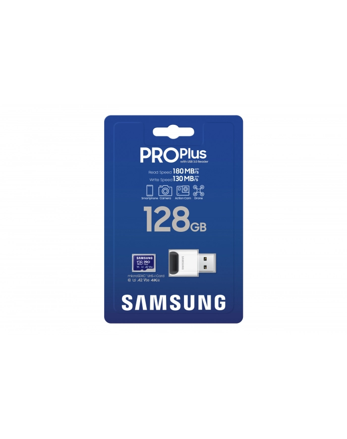 samsung Karta pamięci microSD PRO+ MB-MD128SB/WW 128GB + czytnik główny