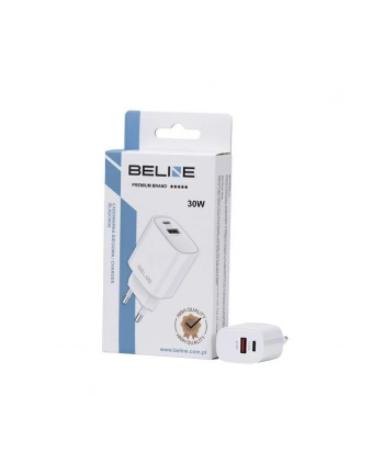 beline Ładowarka sieciowa 30W USB-C + USB-A, biała
