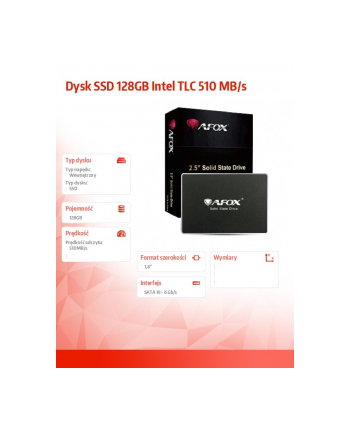 afox Dysk SSD 128GB Intel TLC 510 MB/s