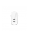 belkin Ładowarka podwójna 30W USB-C, Power Delivery 60W biała - nr 32