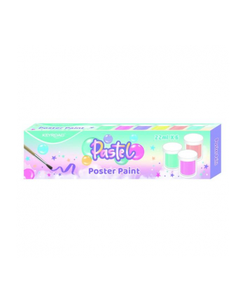 pbs connect Farby plakatowe KEYROAD 6x22ml pastel pędzelek gratis