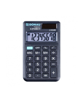 pbs connect Kalkulator kieszonkowy Donau Tech K-DT2082 8 cyfr funkcje pierwiastka 97x60x10mm czarny etui