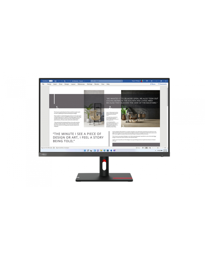 lenovo Monitor ThinkVision S27i-30 27 cali 63DFKAT4(wersja europejska) główny