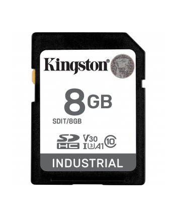 kingston Karta pamięci SD 8GB Industrial C10 UHS-I U3 V30 A1 pSLC