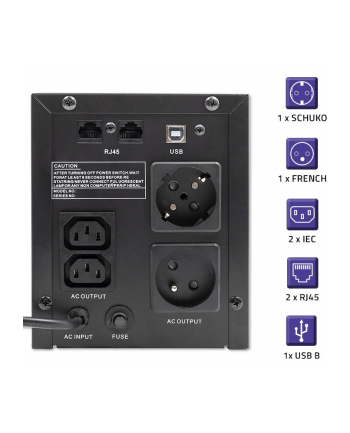 qoltec Zasilacz awaryjny UPS | Monolith | 2000VA | 1200W