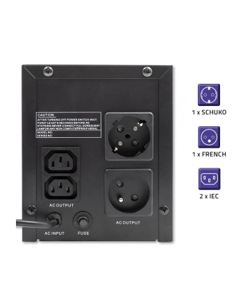 qoltec Zasilacz awaryjny UPS | Monolith | 1500VA | 900W nr 2