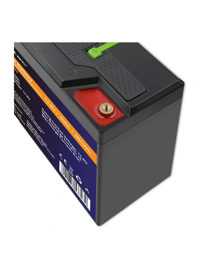 qoltec Akumulator LiFePO4 Litowo-Żelazowo-Fosforanowy | 12.8V | 30Ah |  384Wh | BMS główny