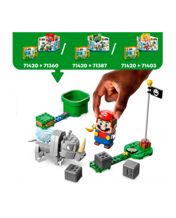 LEGO 71420 SUPER MARIO Nosorożec Rambi - zestaw zmieniający p4