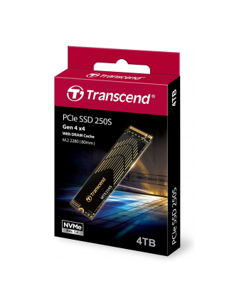 TRANSCEND 4TB M.2 2280 PCIe Gen4x4 SSD NVMe 3D TLC with Dram Graphene Heatsink