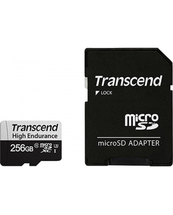 TRANSCEND USD350V 256GB microSD w/adapter U3 High Endurance