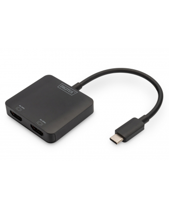 digitus Hub/Koncentrator 2-portowy USB Typ C/2x HDMI 4K/60Hz HDR HDCP 2.2 MST