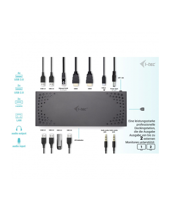 i-tec Stacja dokująca USB 3.0 / USB-C / Thunderbolt 2x HDMI + Power Delivery 85W