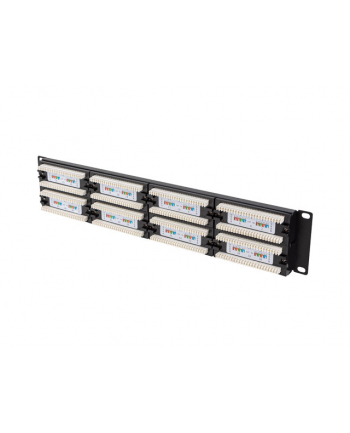 LANBERG Patch panel 48port 2U 19inch kat.5e UTP czarny