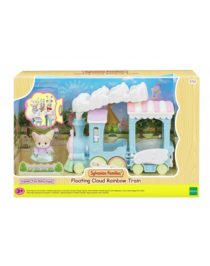 no name Sylvanian Families Tęczowy pociąg z płynąca chmurką 5702 główny