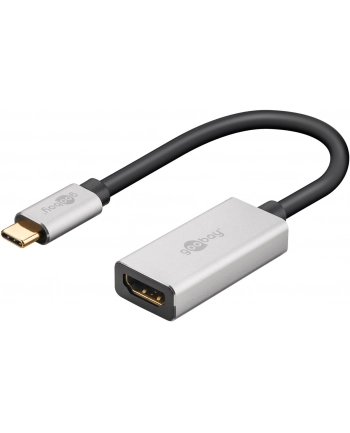 goobay USB adapter, USB-C plug > HDMI socket (Kolor: CZARNY/silver, 15cm) nr 2
