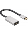 goobay USB adapter, USB-C plug > HDMI socket (Kolor: CZARNY/silver, 15cm) - nr 6
